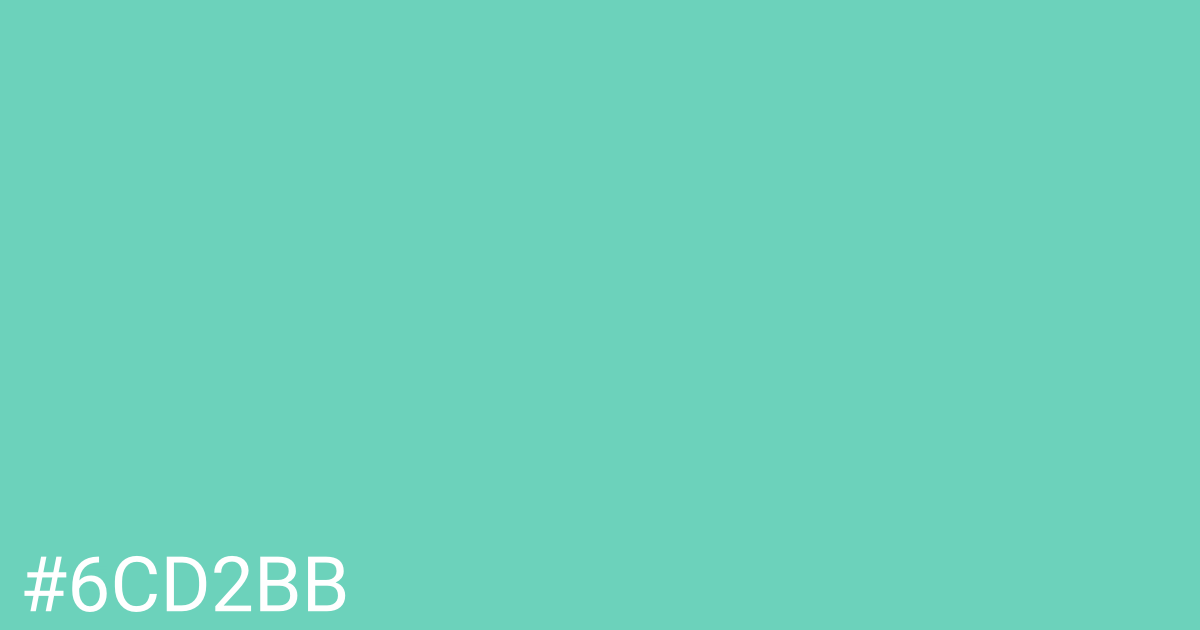 Hex color #6cd2bb graphic