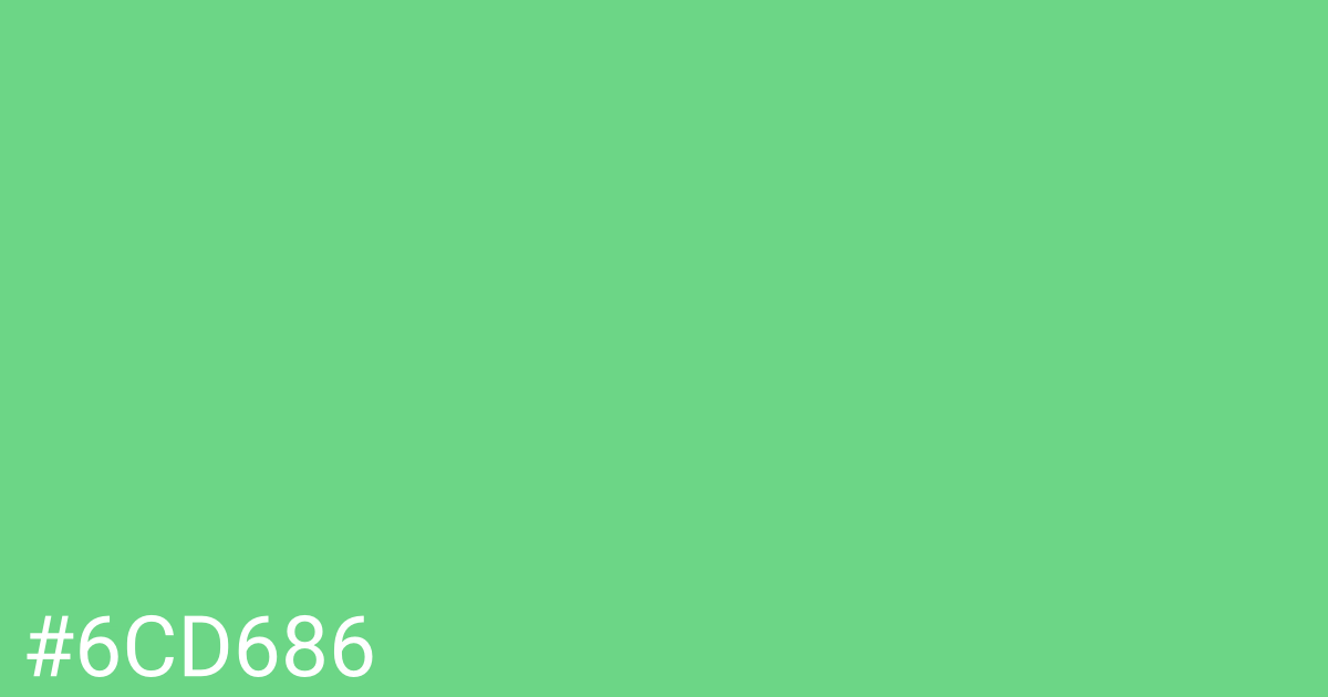 Hex color #6cd686 graphic