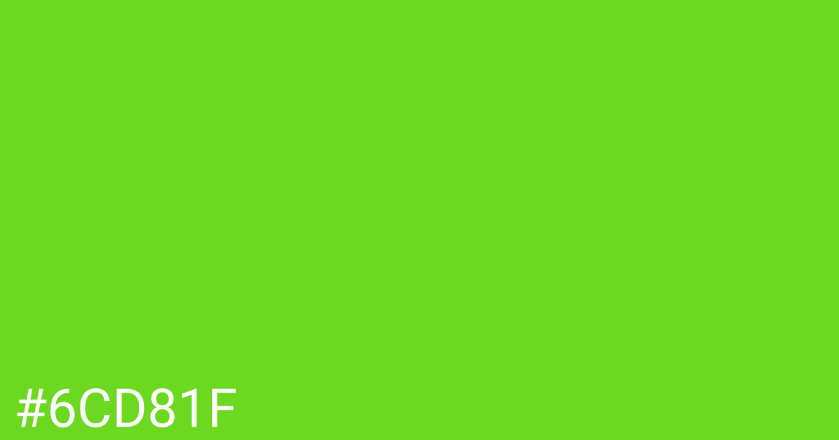 Hex color #6cd81f graphic