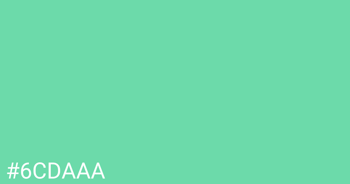 Hex color #6cdaaa graphic