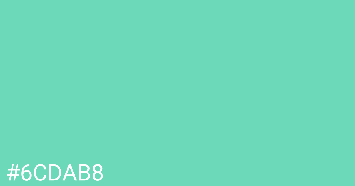 Hex color #6cdab8 graphic