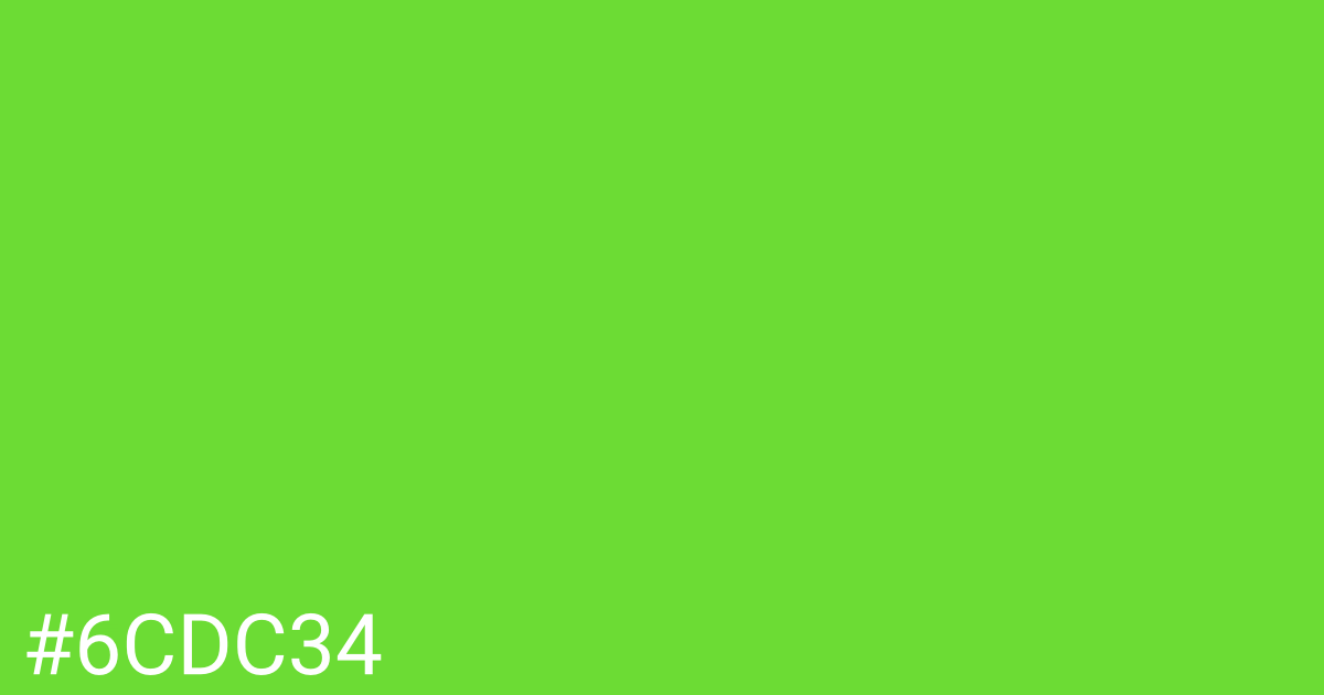 Hex color #6cdc34 graphic