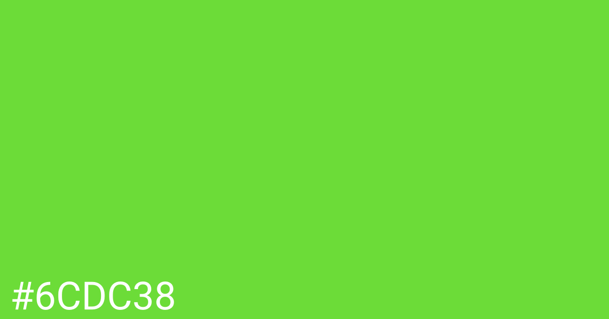 Hex color #6cdc38 graphic