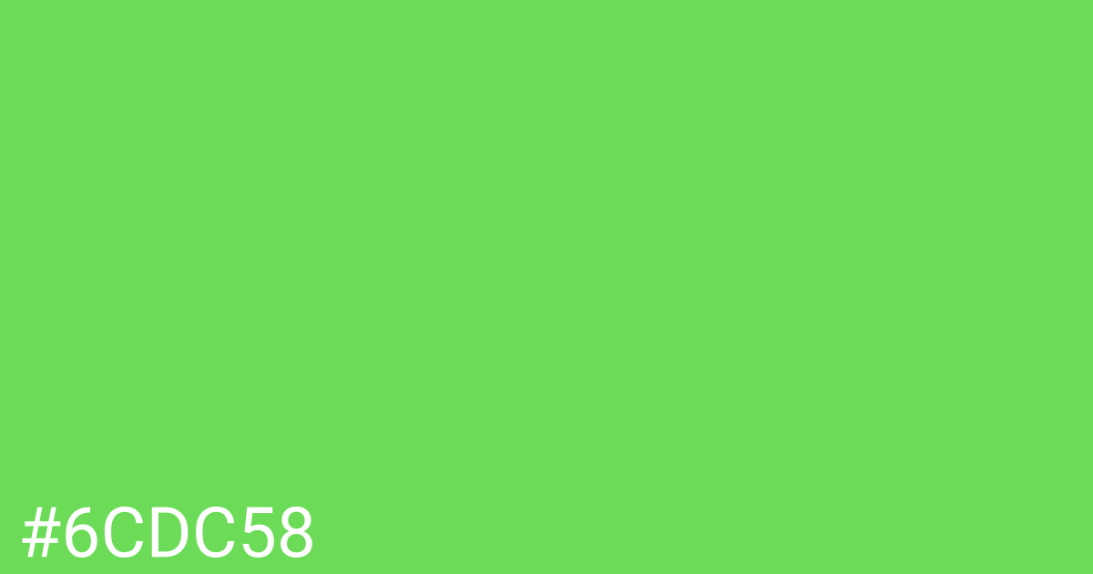 Hex color #6cdc58 graphic