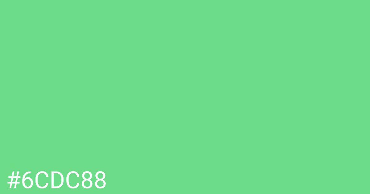 Hex color #6cdc88 graphic