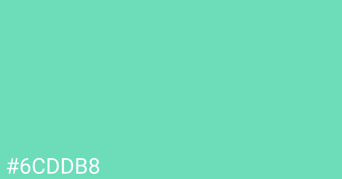 Hex color #6cddb8 graphic