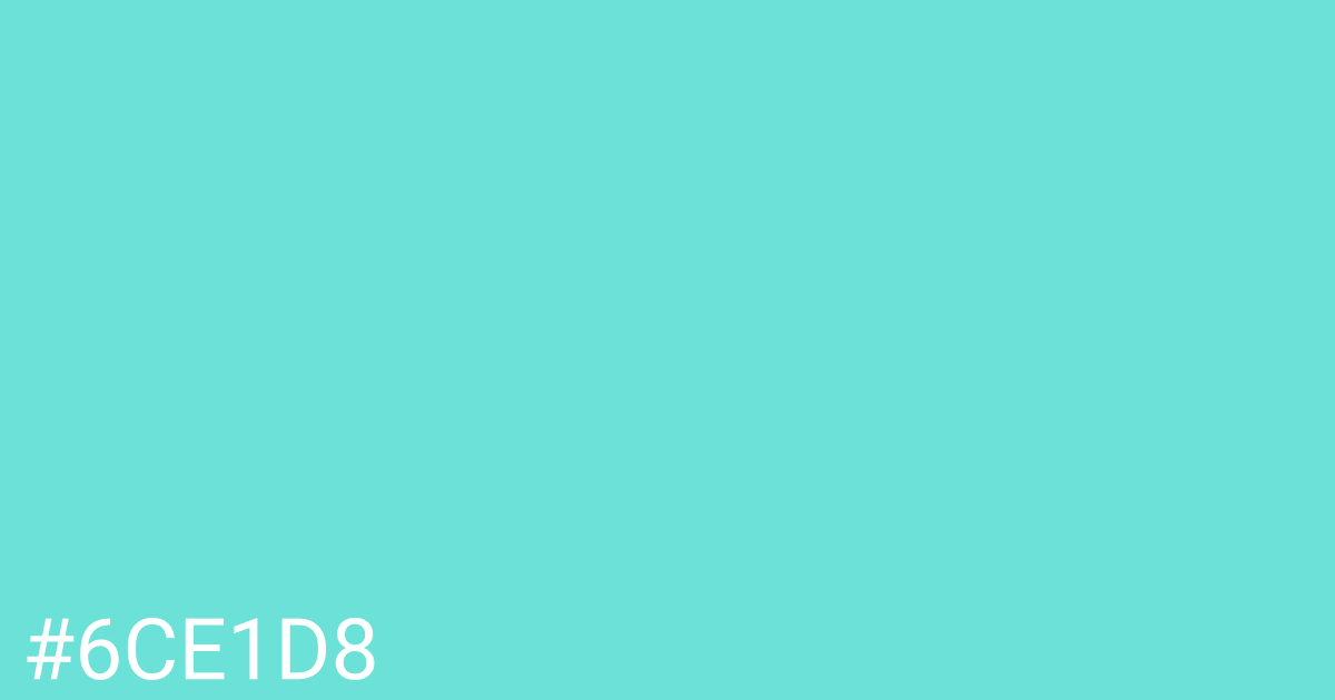 Hex color #6ce1d8 graphic