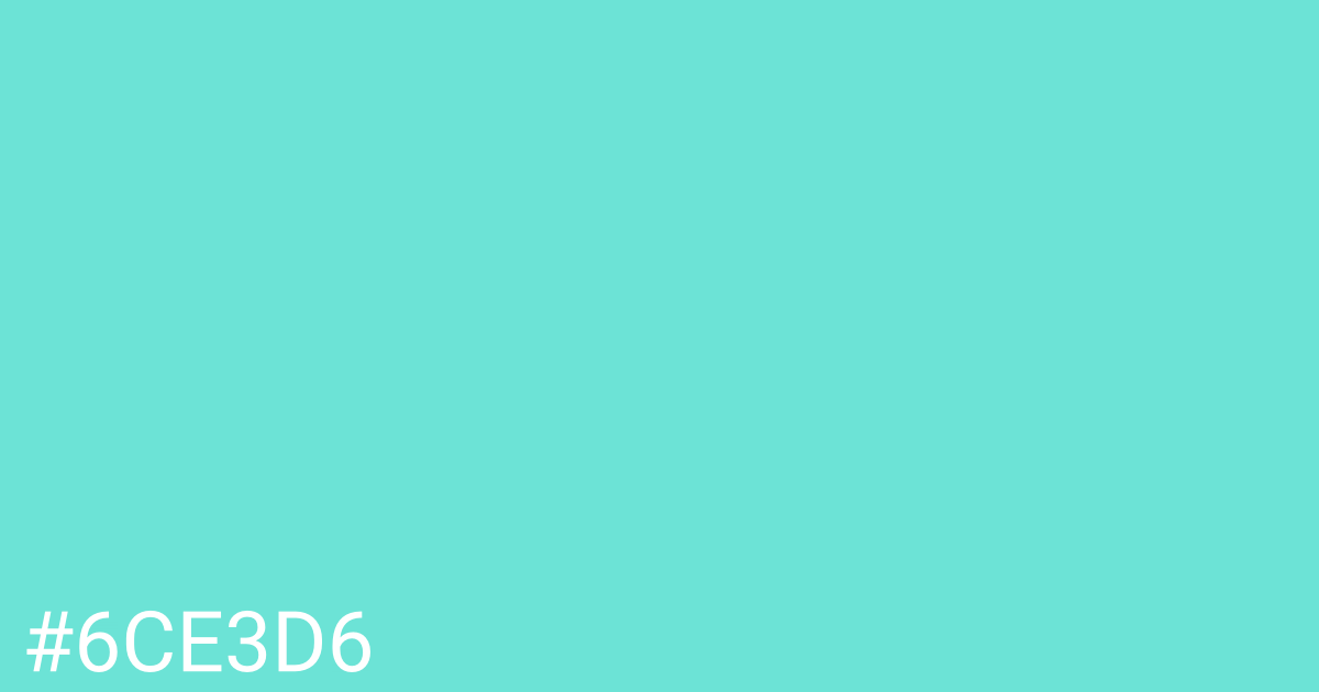 Hex color #6ce3d6 graphic