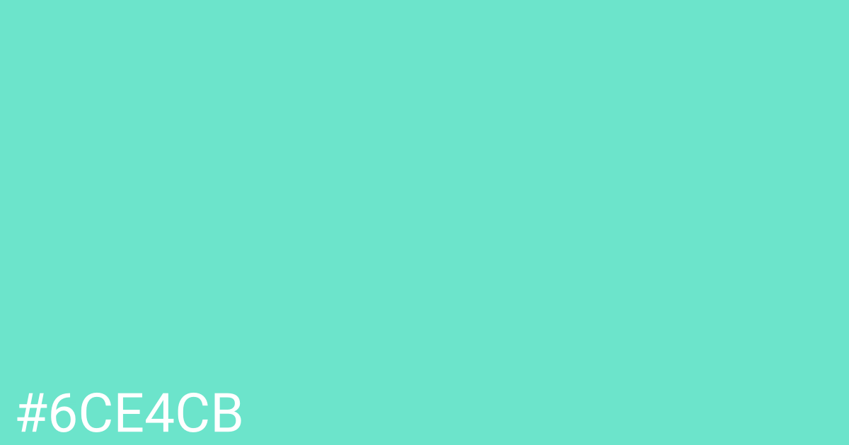 Hex color #6ce4cb graphic