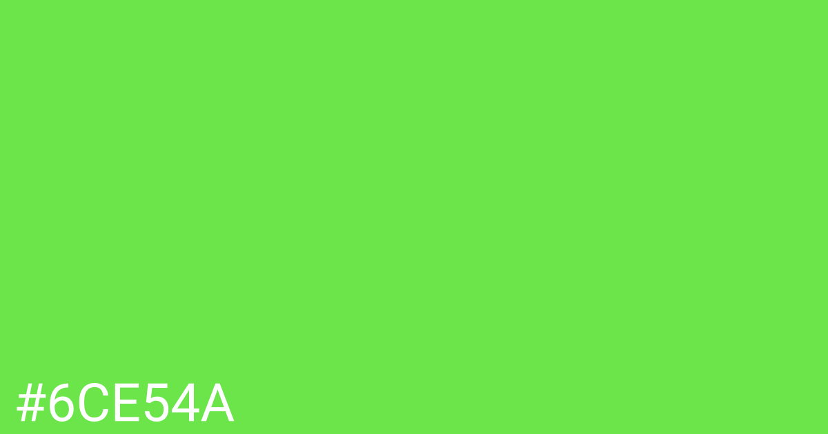 Hex color #6ce54a graphic