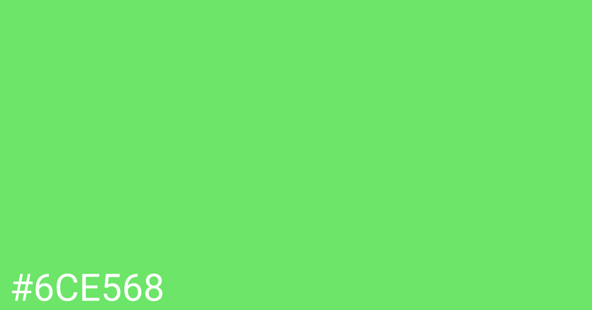 Hex color #6ce568 graphic