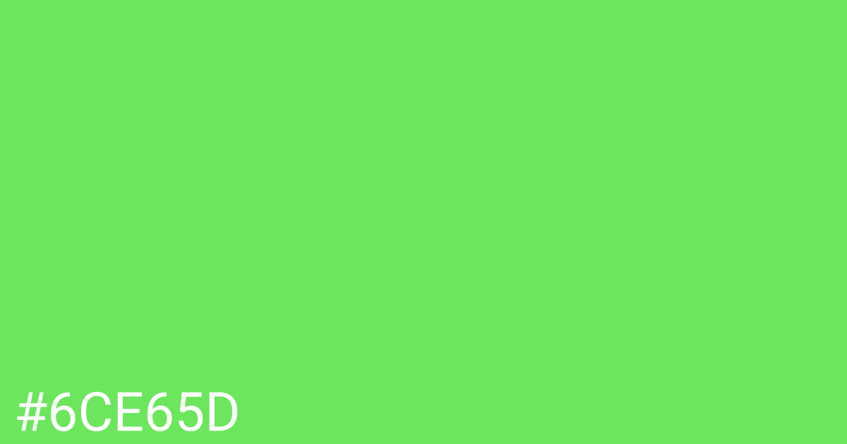Hex color #6ce65d graphic