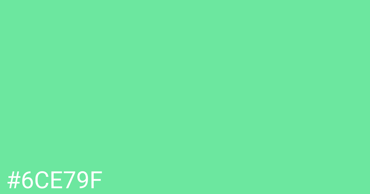 Hex color #6ce79f graphic