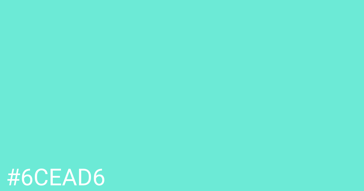 Hex color #6cead6 graphic