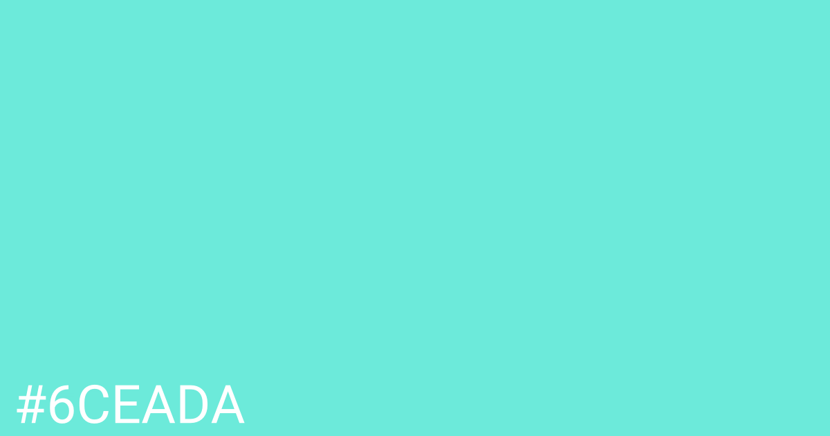 Hex color #6ceada graphic