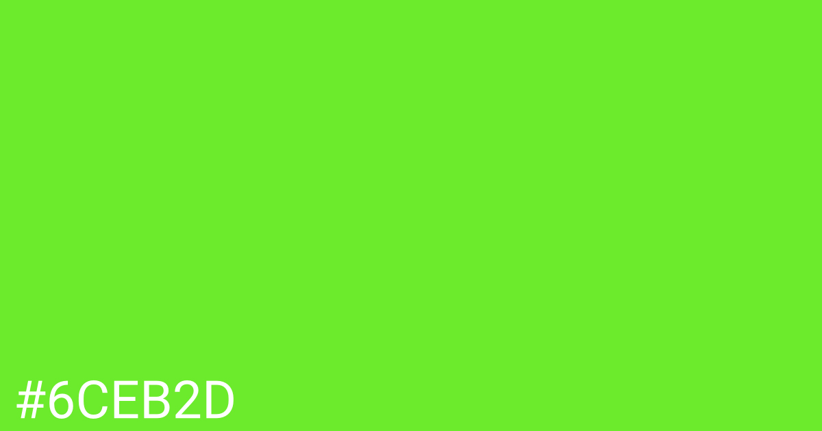Hex color #6ceb2d graphic