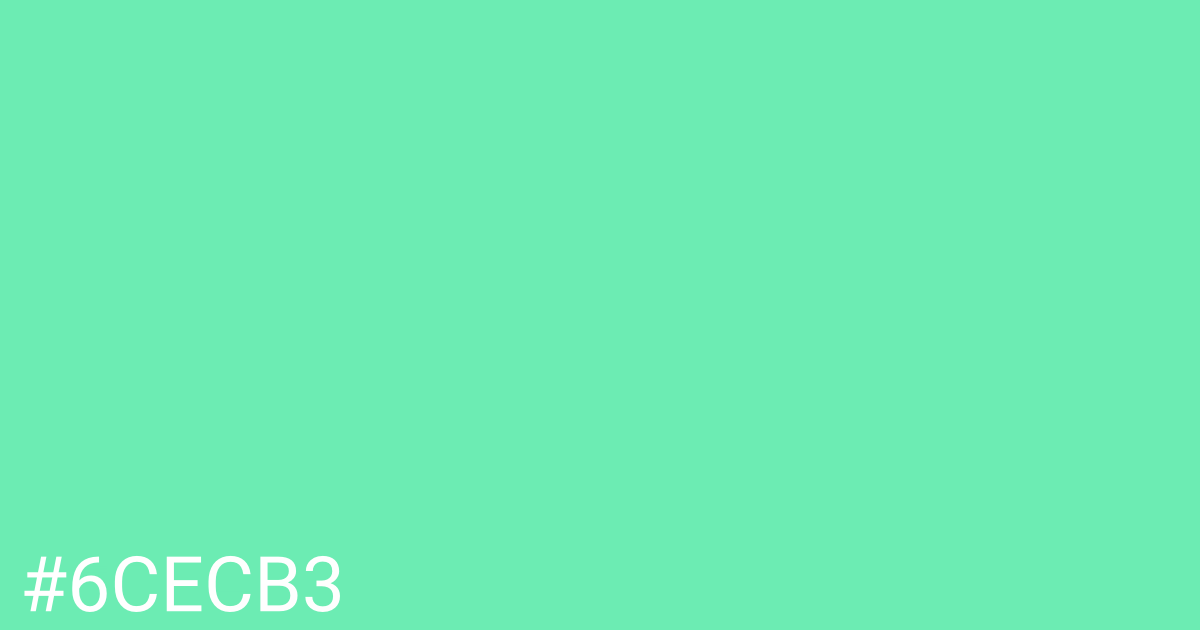 Hex color #6cecb3 graphic