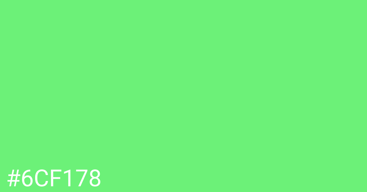 Hex color #6cf178 graphic