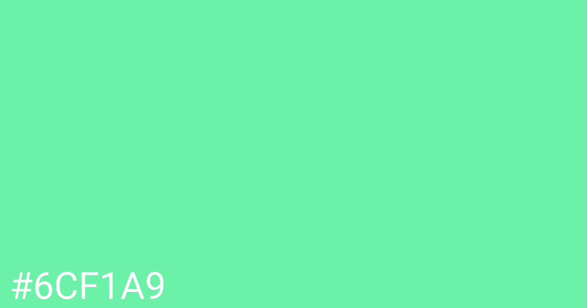 Hex color #6cf1a9 graphic