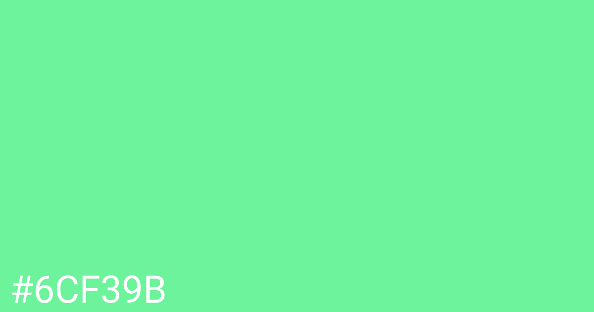 Hex color #6cf39b graphic