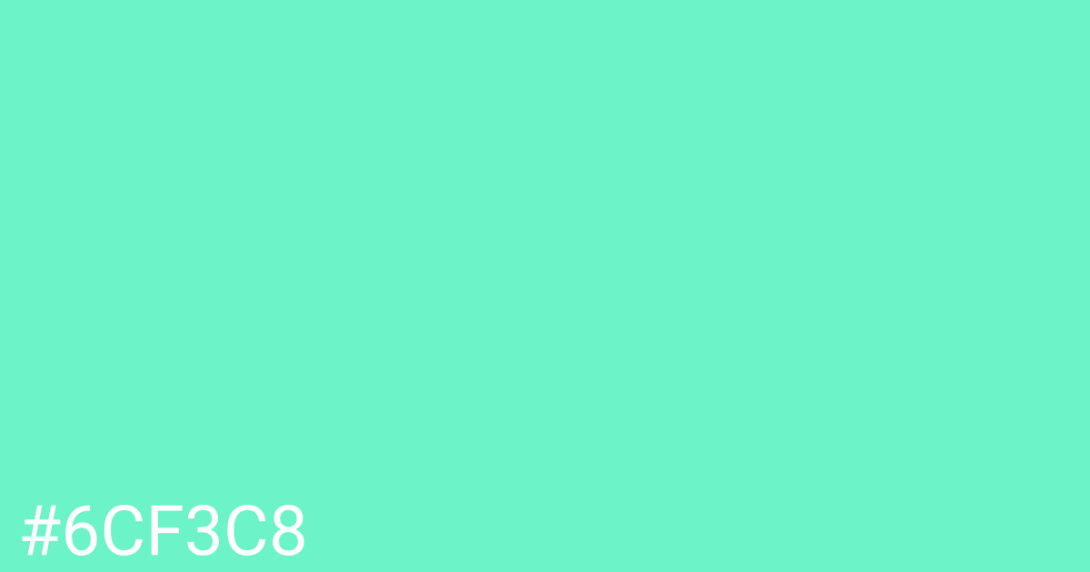 Hex color #6cf3c8 graphic