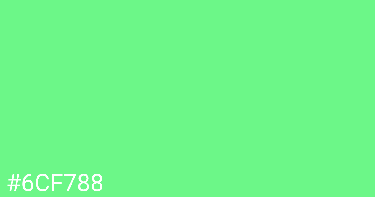 Hex color #6cf788 graphic