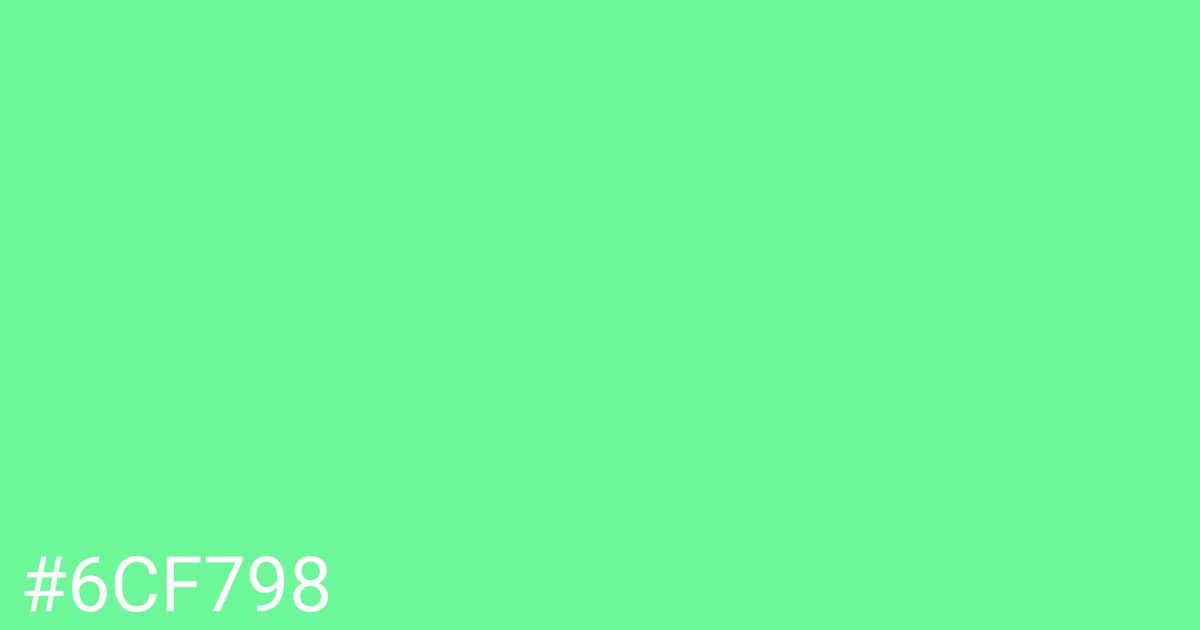 Hex color #6cf798 graphic