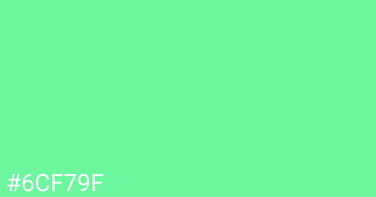 Hex color #6cf79f graphic