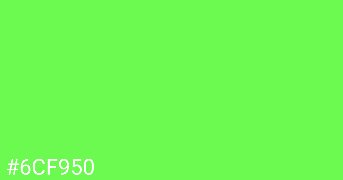 Hex color #6cf950 graphic