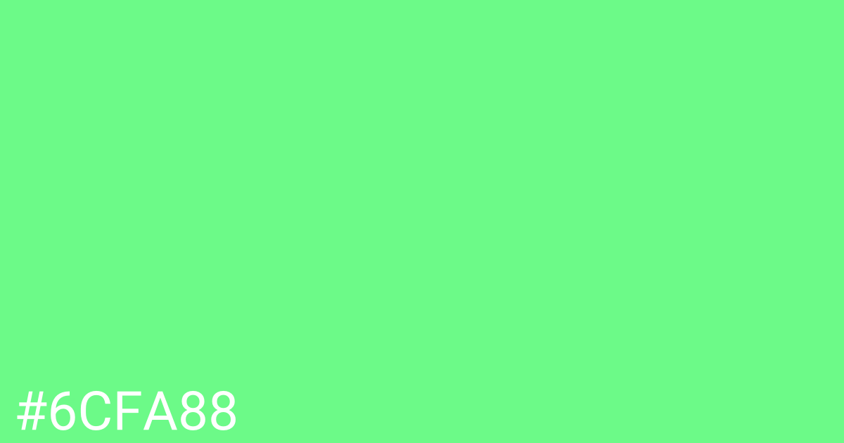 Hex color #6cfa88 graphic