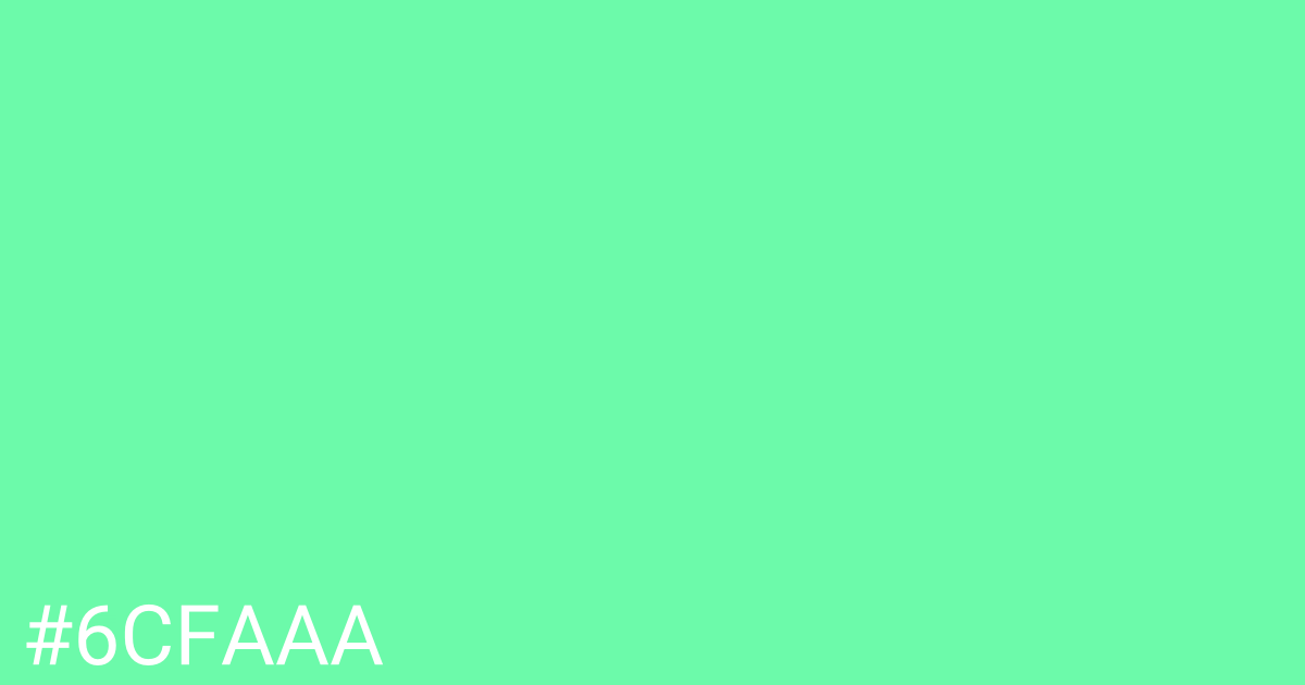 Hex color #6cfaaa graphic