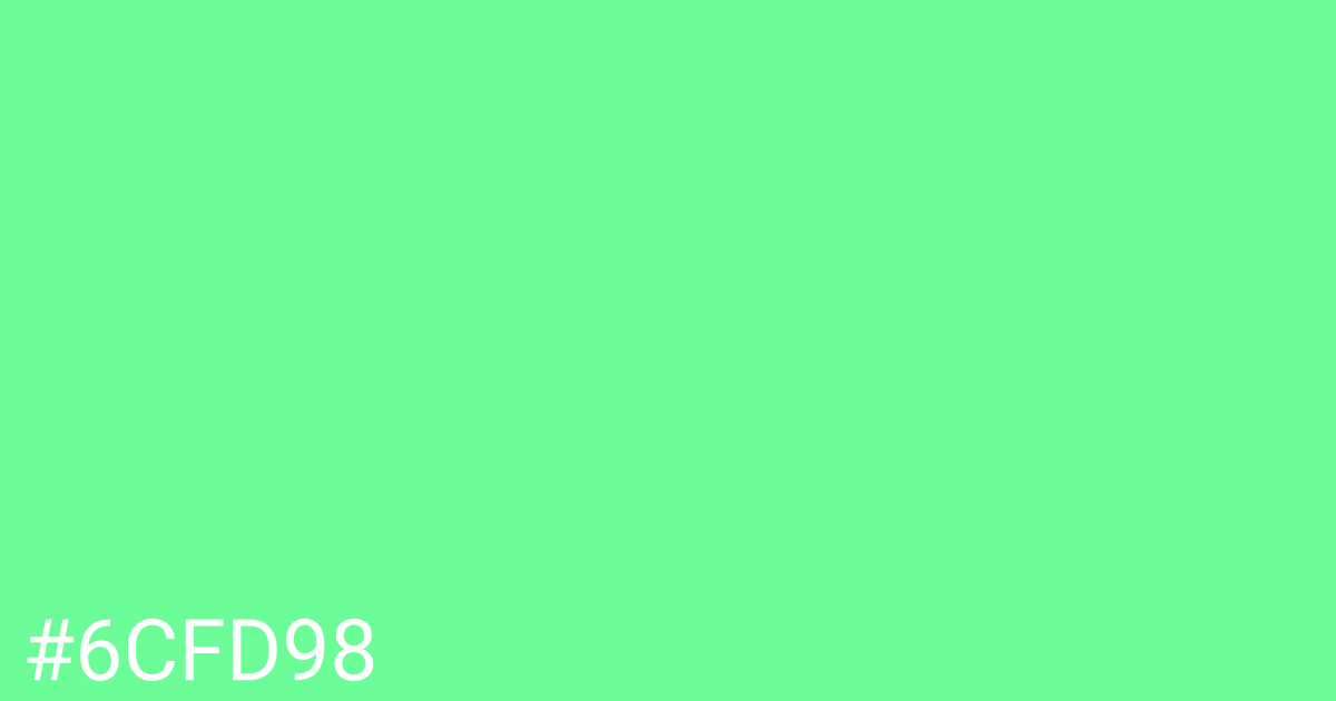 Hex color #6cfd98 graphic