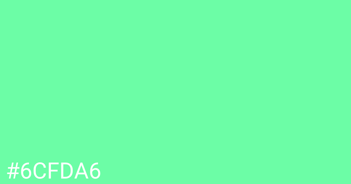 Hex color #6cfda6 graphic