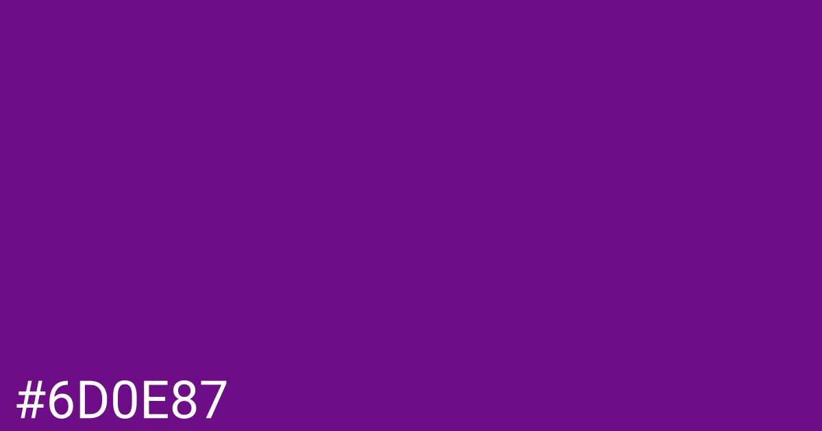 Hex color #6d0e87 graphic
