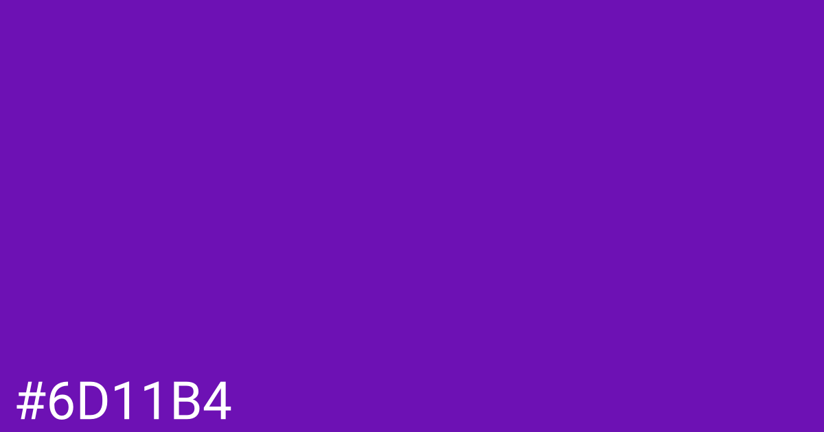 Hex color #6d11b4 graphic