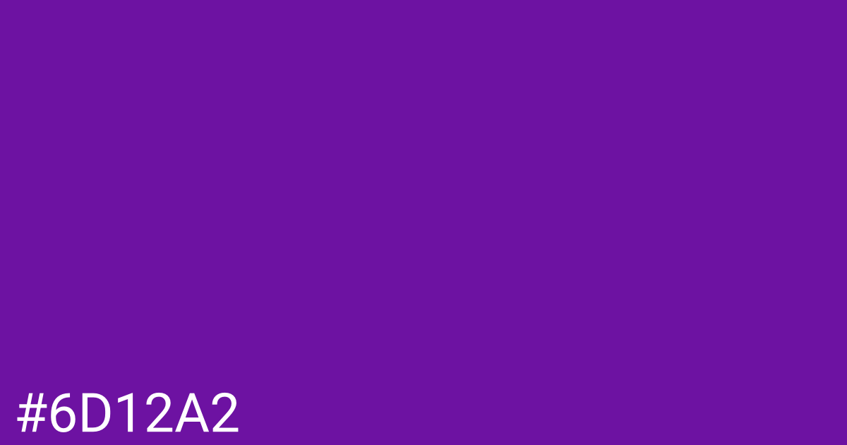 Hex color #6d12a2 graphic