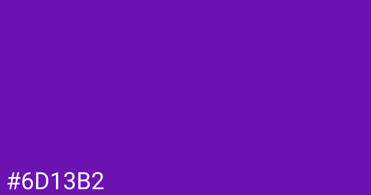 Hex color #6d13b2 graphic