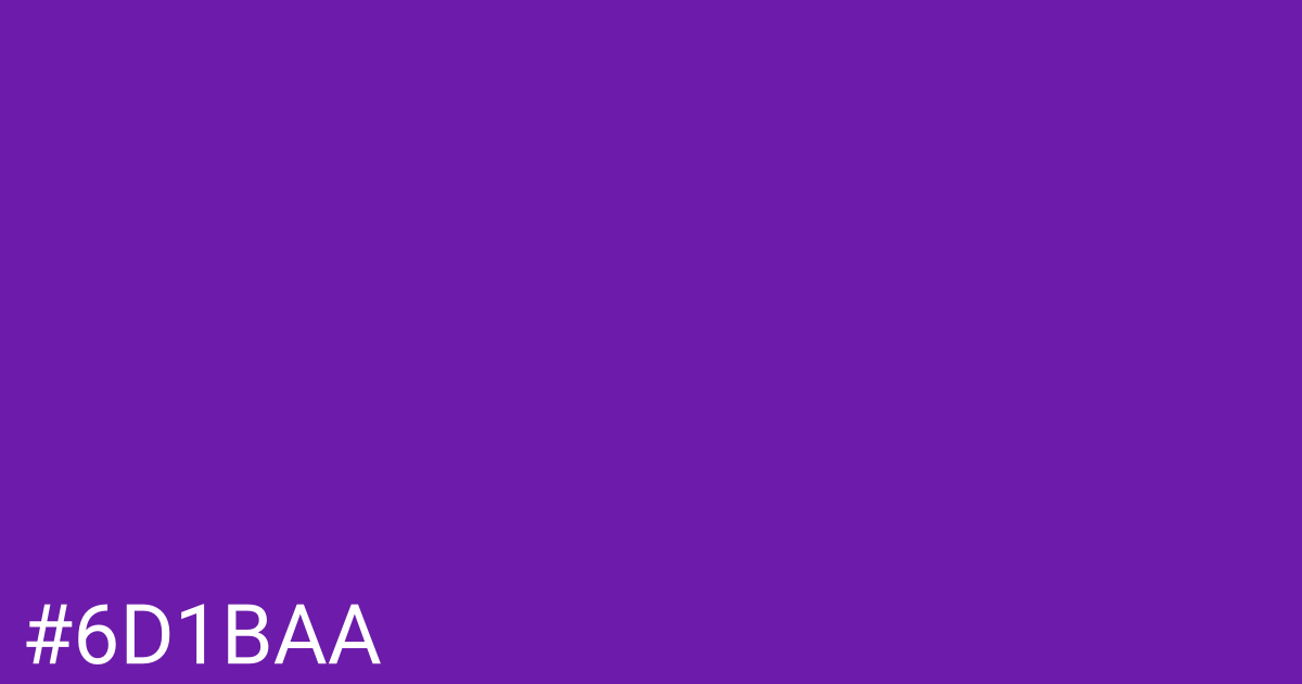 Hex color #6d1baa graphic