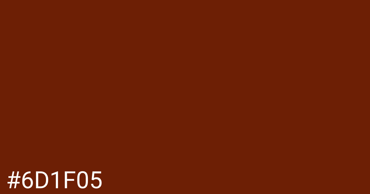 Hex color #6d1f05 graphic