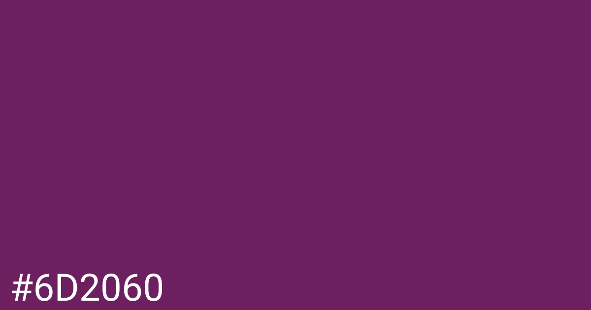Hex color #6d2060 graphic