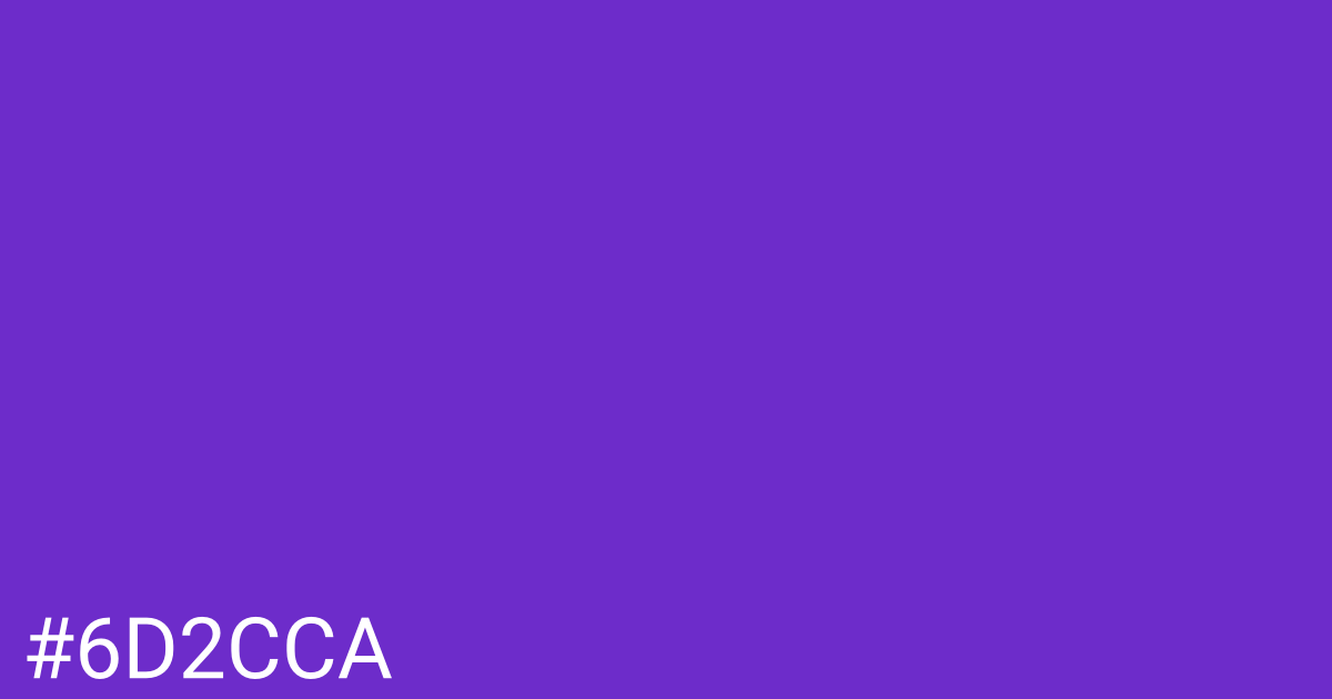 Hex color #6d2cca graphic
