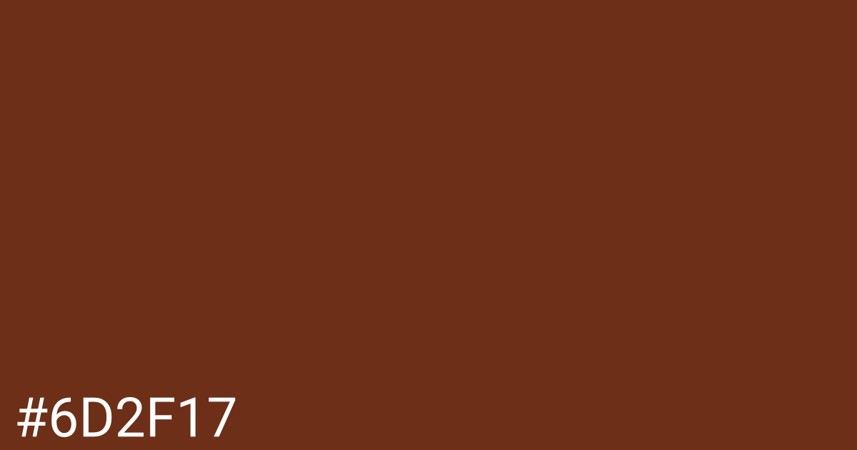 Hex color #6d2f17 graphic