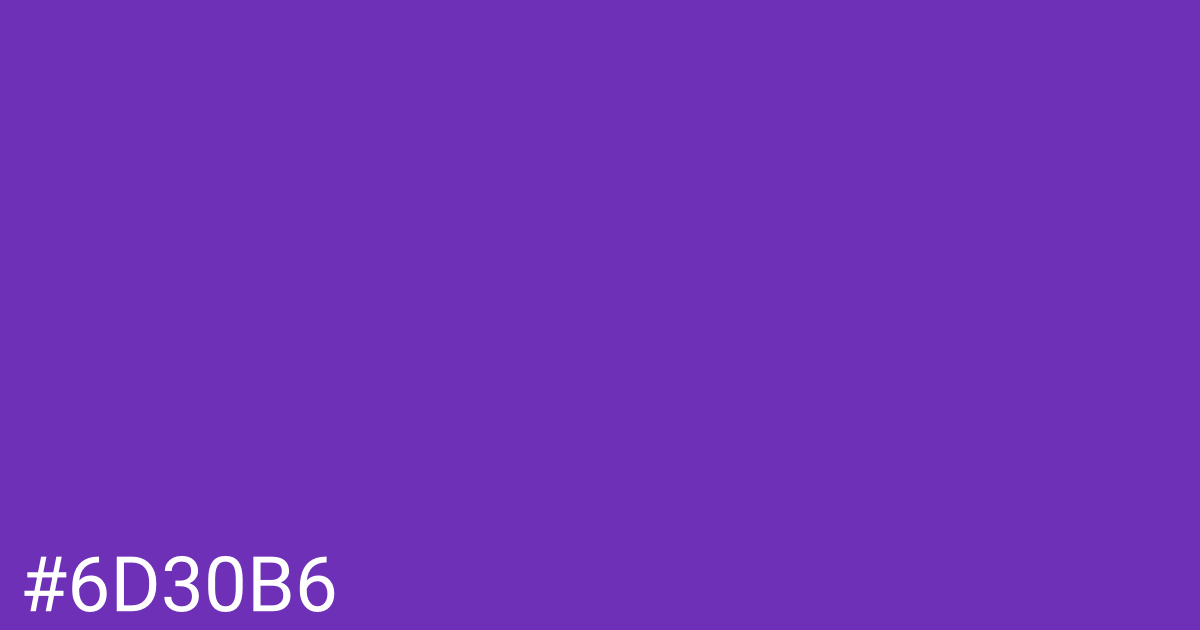 Hex color #6d30b6 graphic