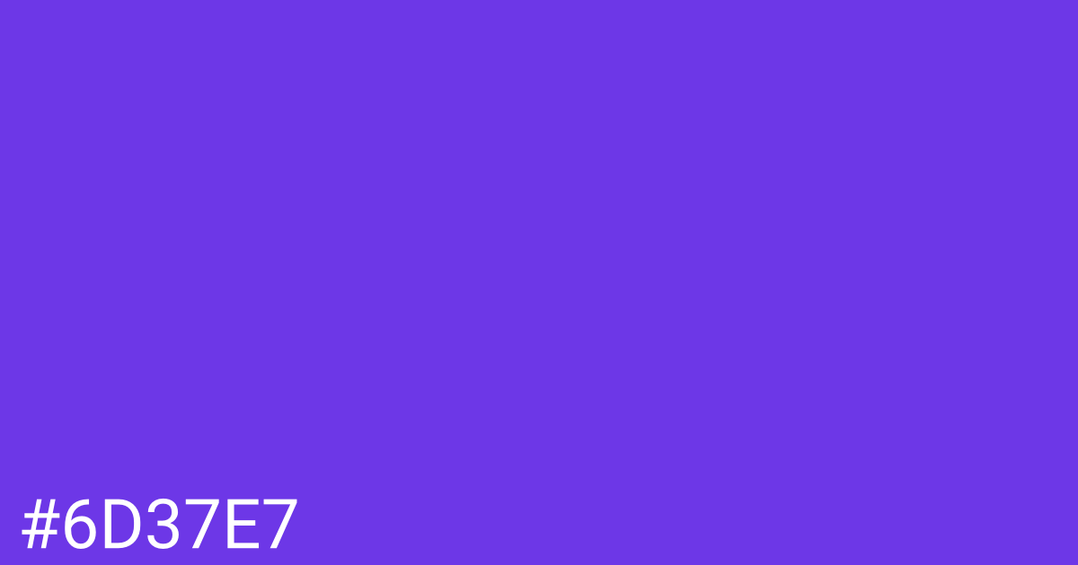 Hex color #6d37e7 graphic