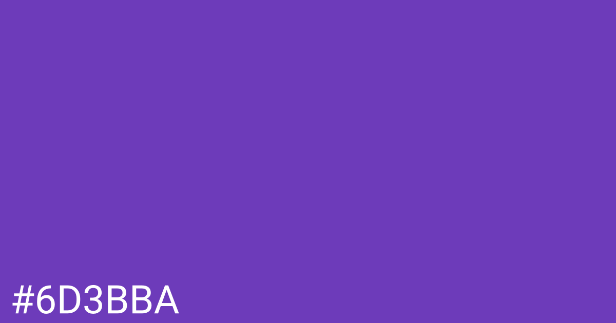 Hex color #6d3bba graphic