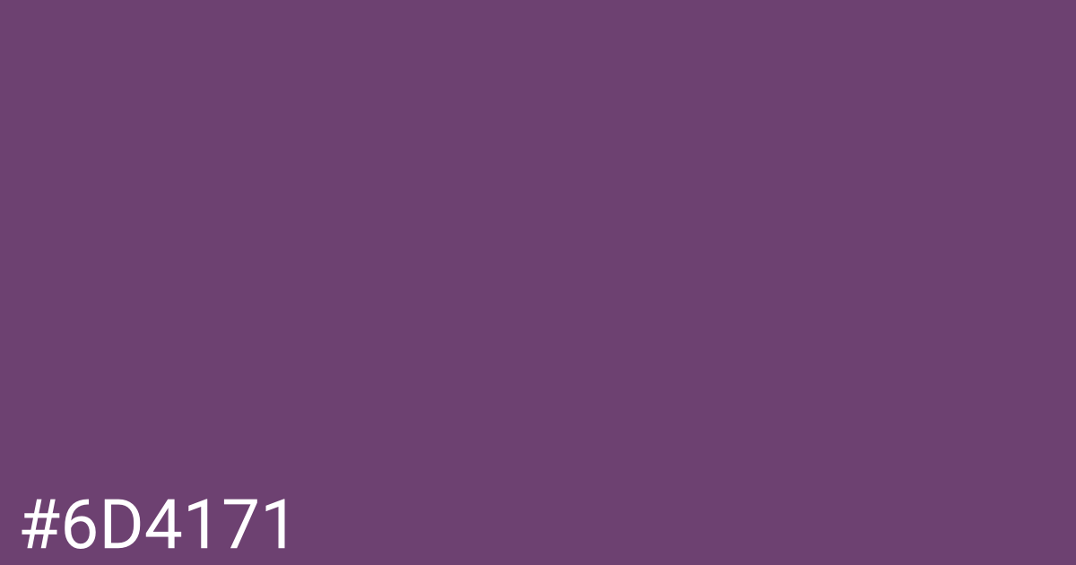 Hex color #6d4171 graphic