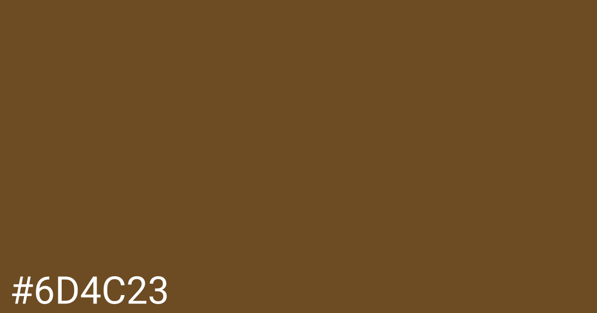Hex color #6d4c23 graphic