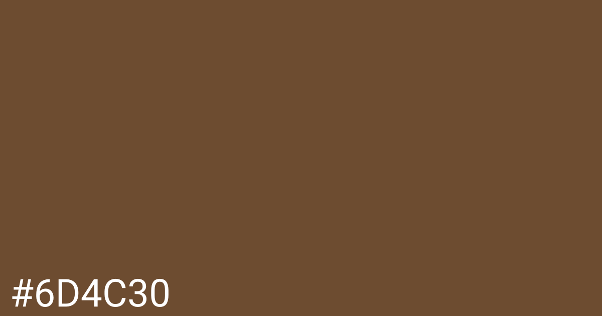 Hex color #6d4c30 graphic