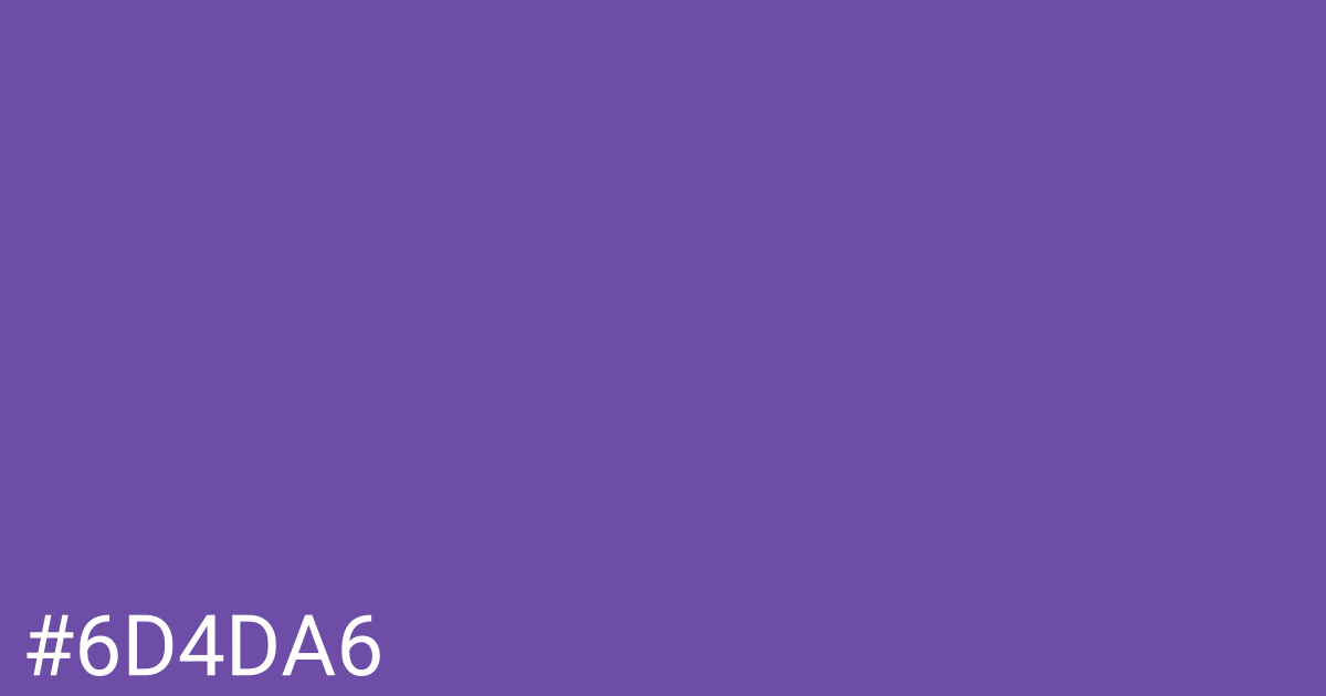 Hex color #6d4da6 graphic