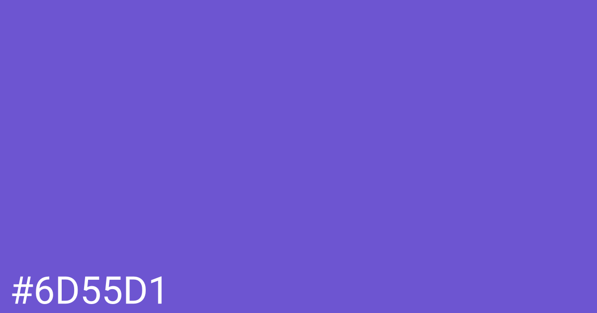 Hex color #6d55d1 graphic